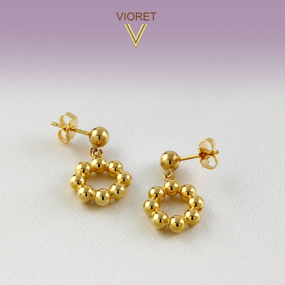 Coral Gold Earrings