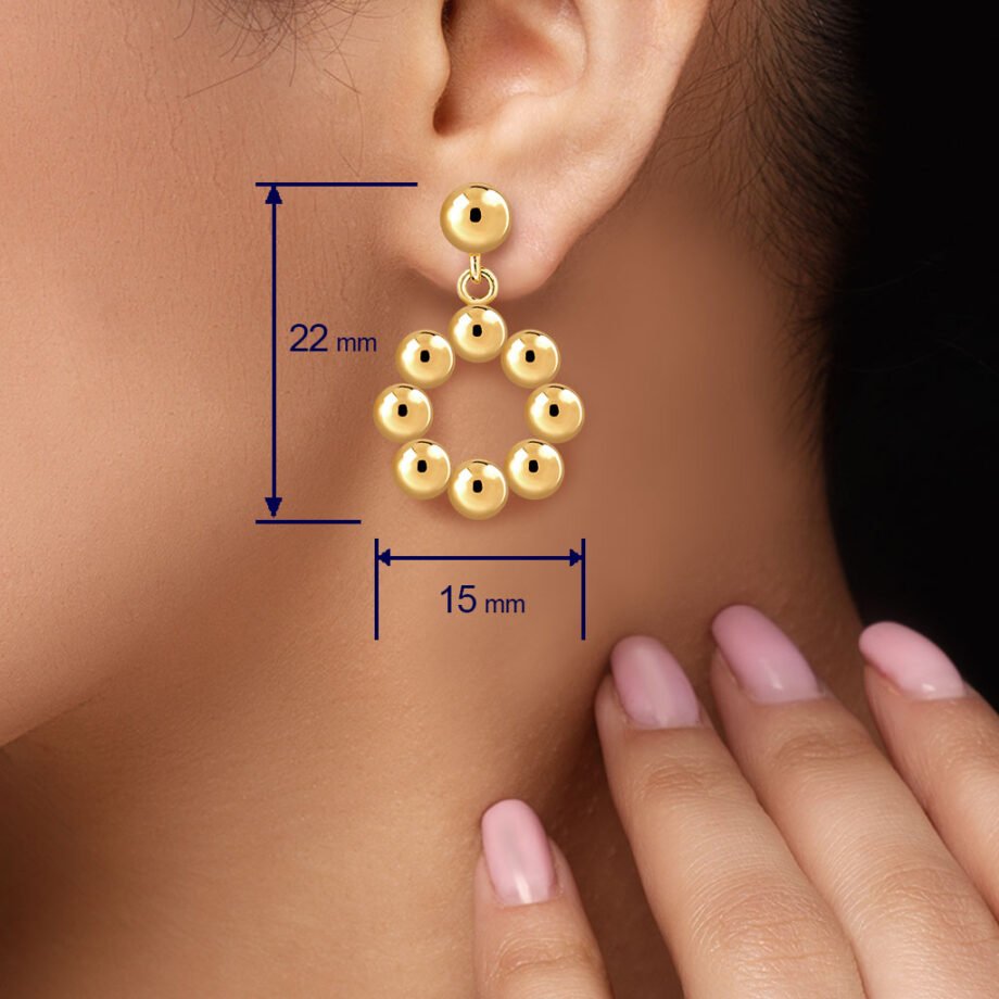 Coral Gold Earrings