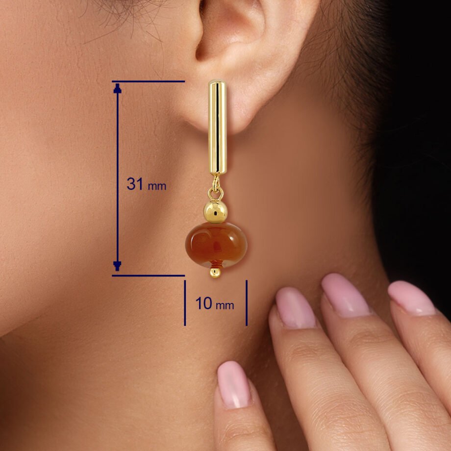 Gala Gold Carneola Earrings