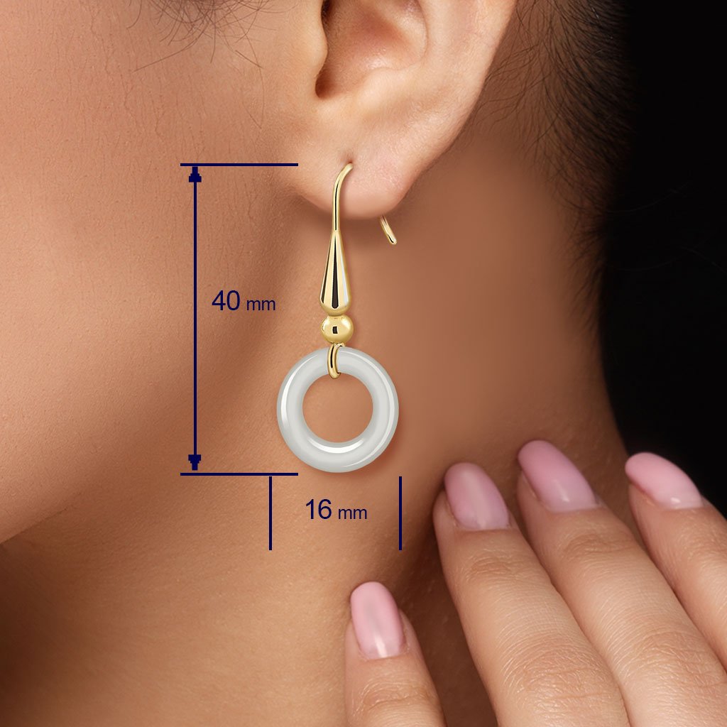 Nina Gold Agate Earrings