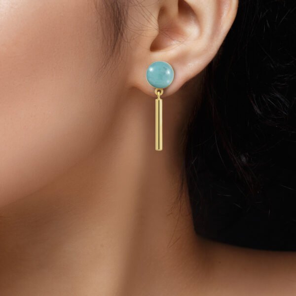 Bella Amazonita Gold Earrings