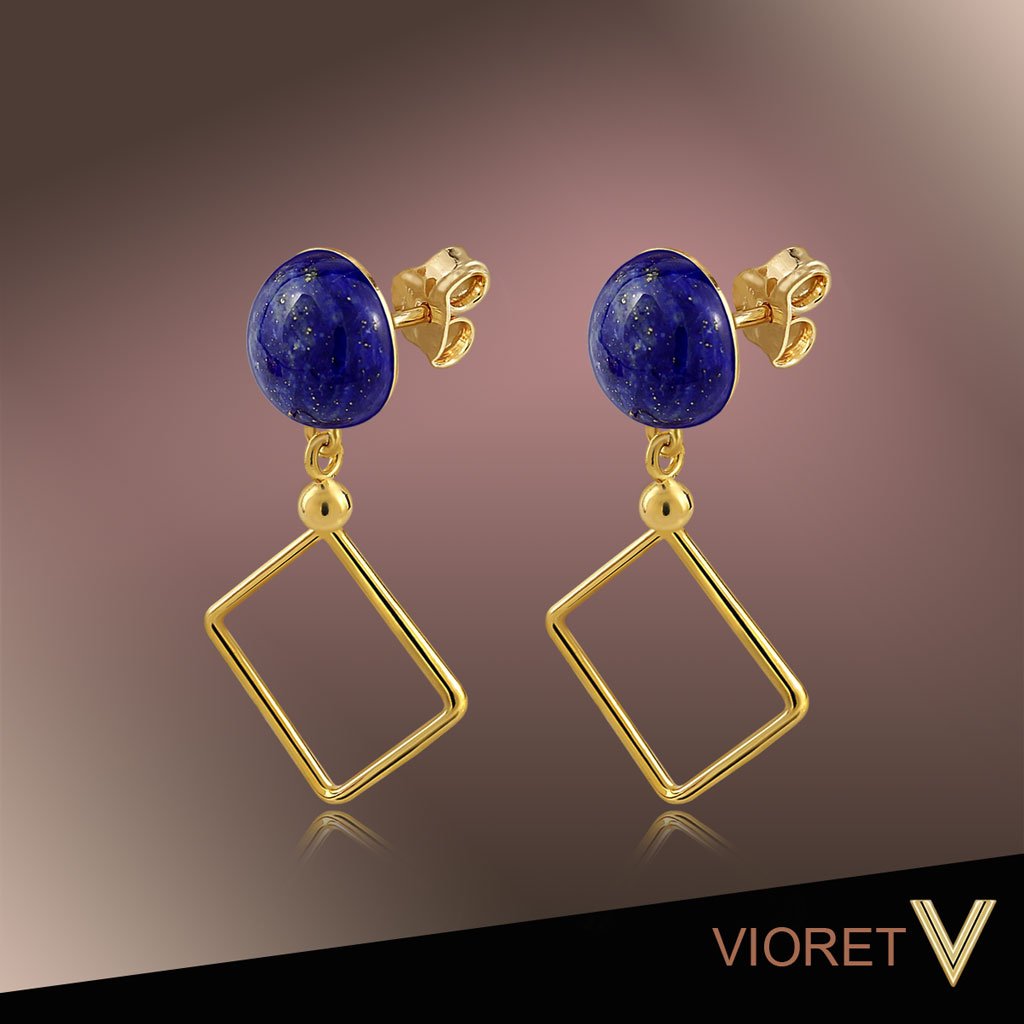 Lorena Silver Lapis Lazuli Earrings