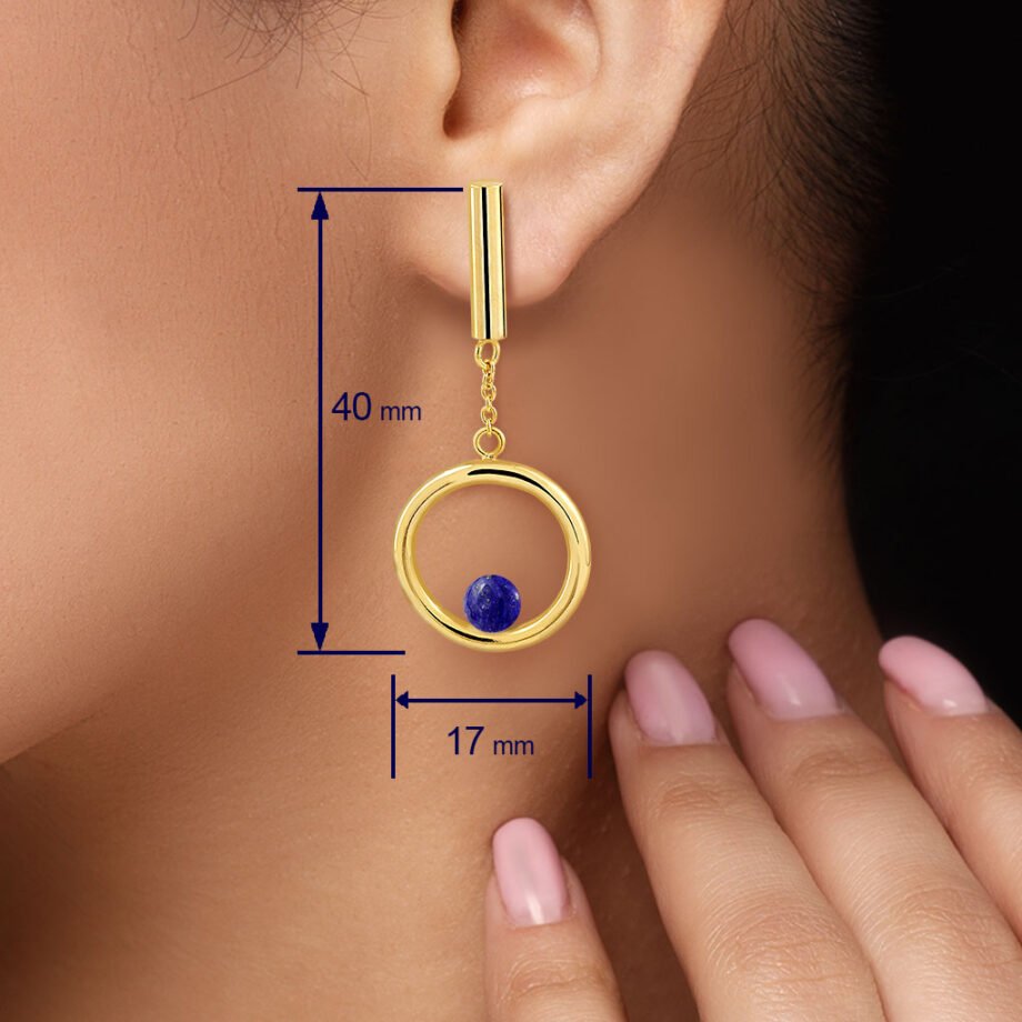 Emilia Gold Lapis Lazuli Earrings