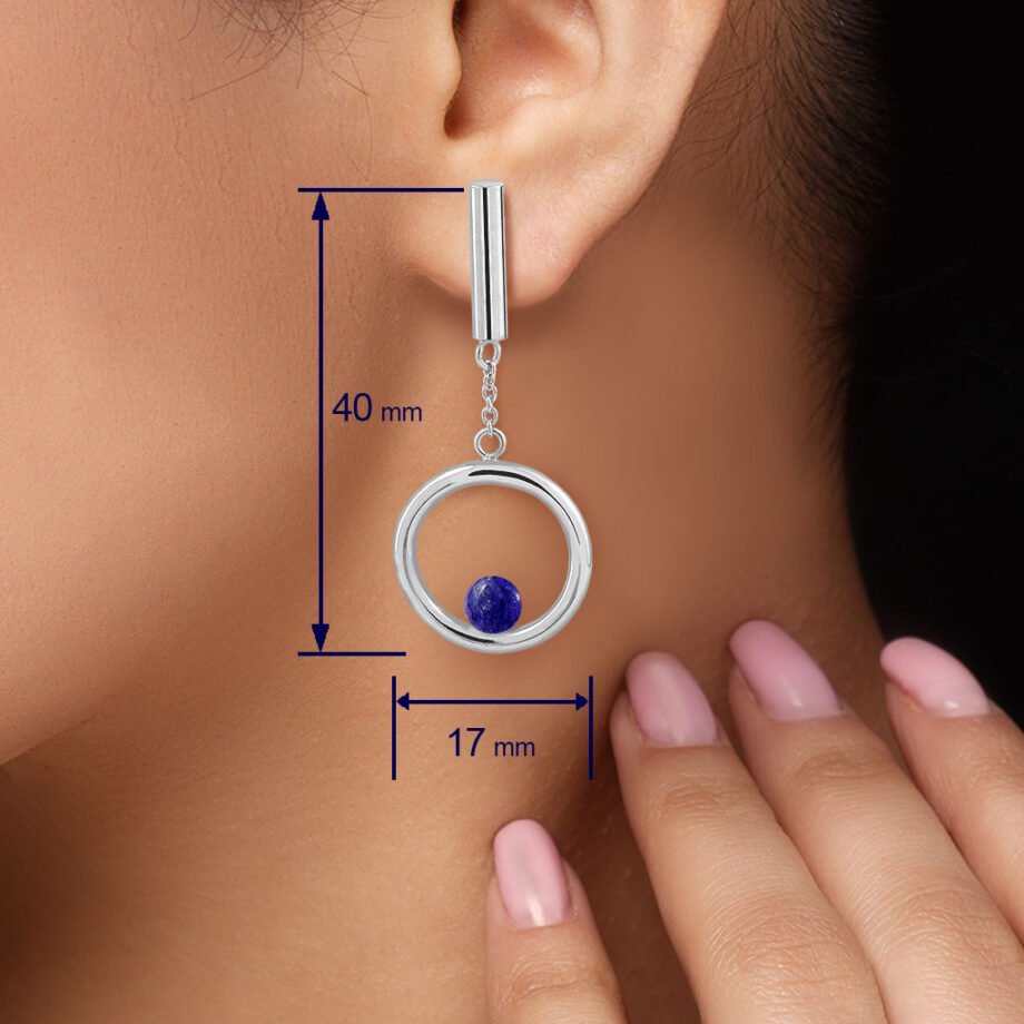 Emilia Silver Lapis Lazuli Earrings