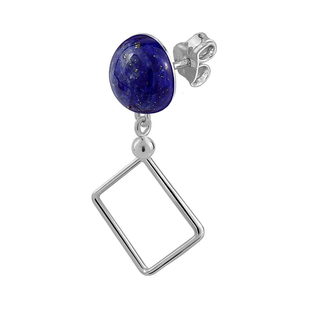 Lorena Silver Lapis Lazuli Earrings