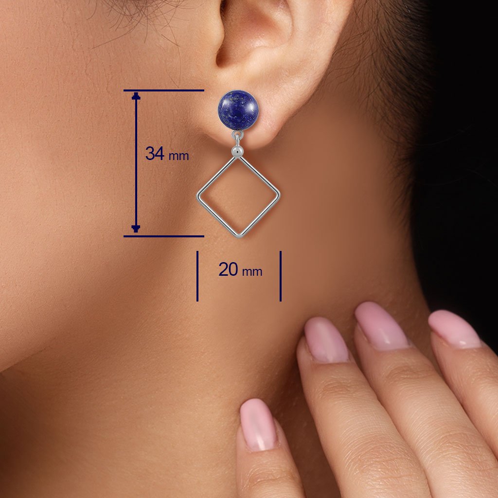 Lorena Silver Lapis Lazuli Earrings