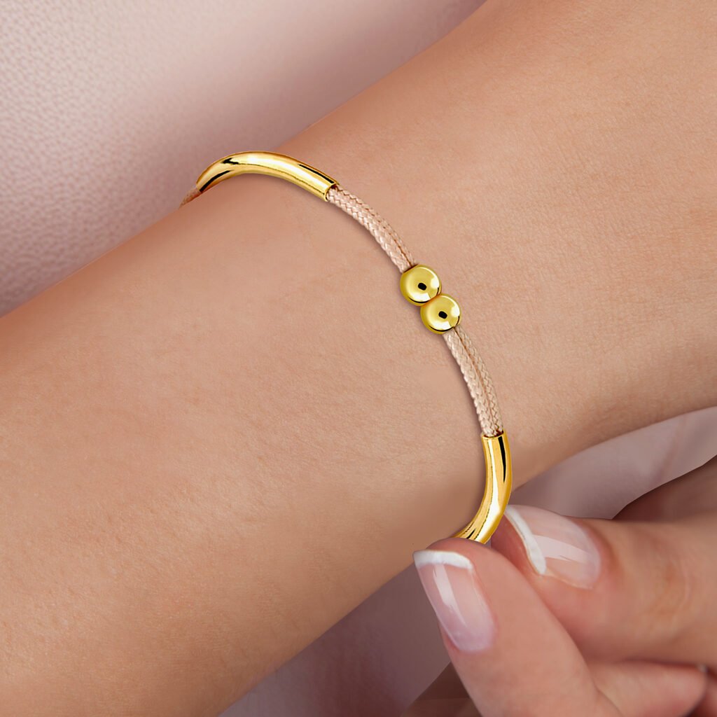 Beige Alma Gold Bracelet