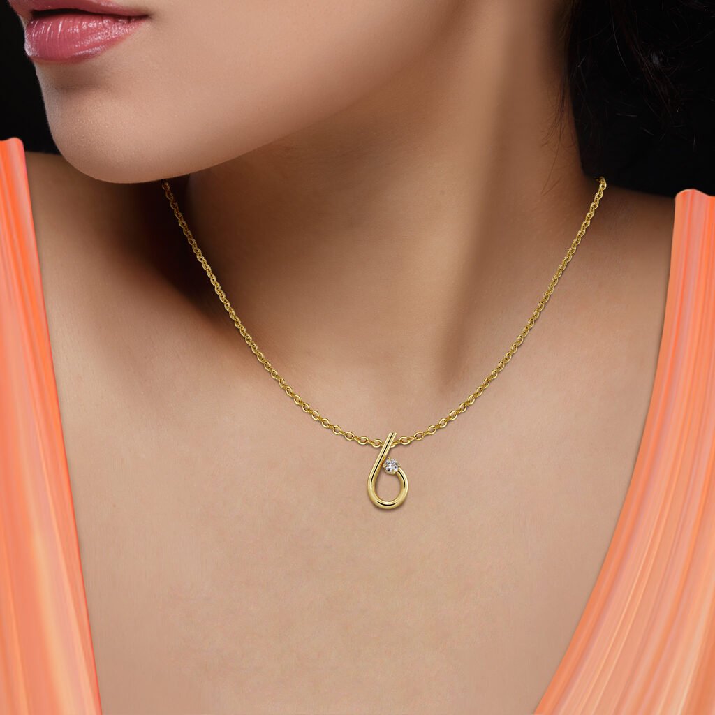 Number Six Gold Necklace
