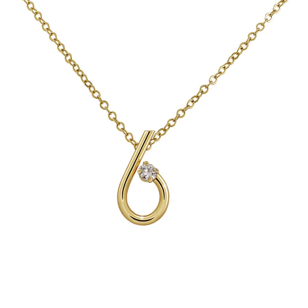 Number Six Gold Necklace