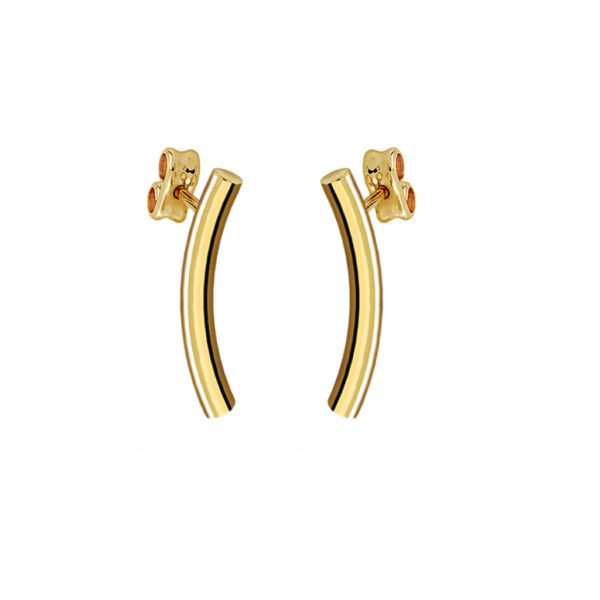 Lucia Gold Curved Earrings