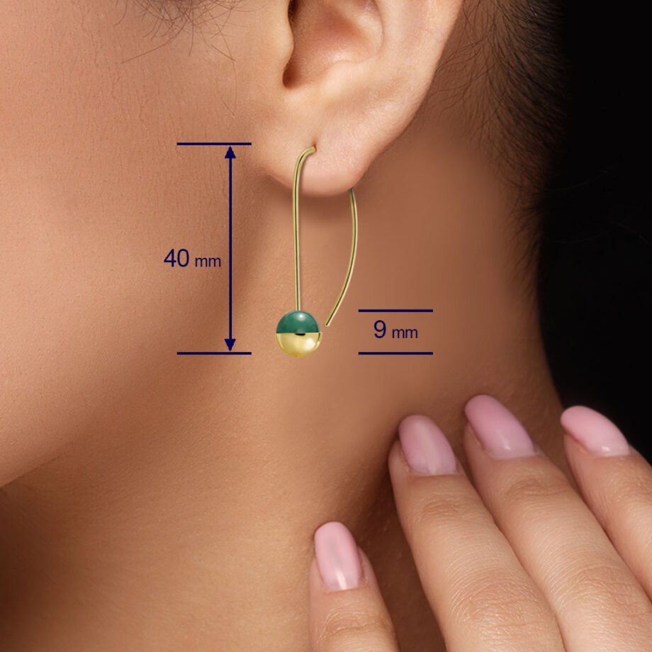 Moon Gold Thread Earrings