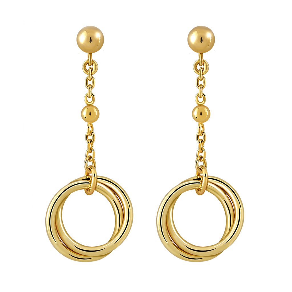 Pendientes Oro Isabel Cadena diseñados por Vioret Joyas® acabados en oro de 18 quilates