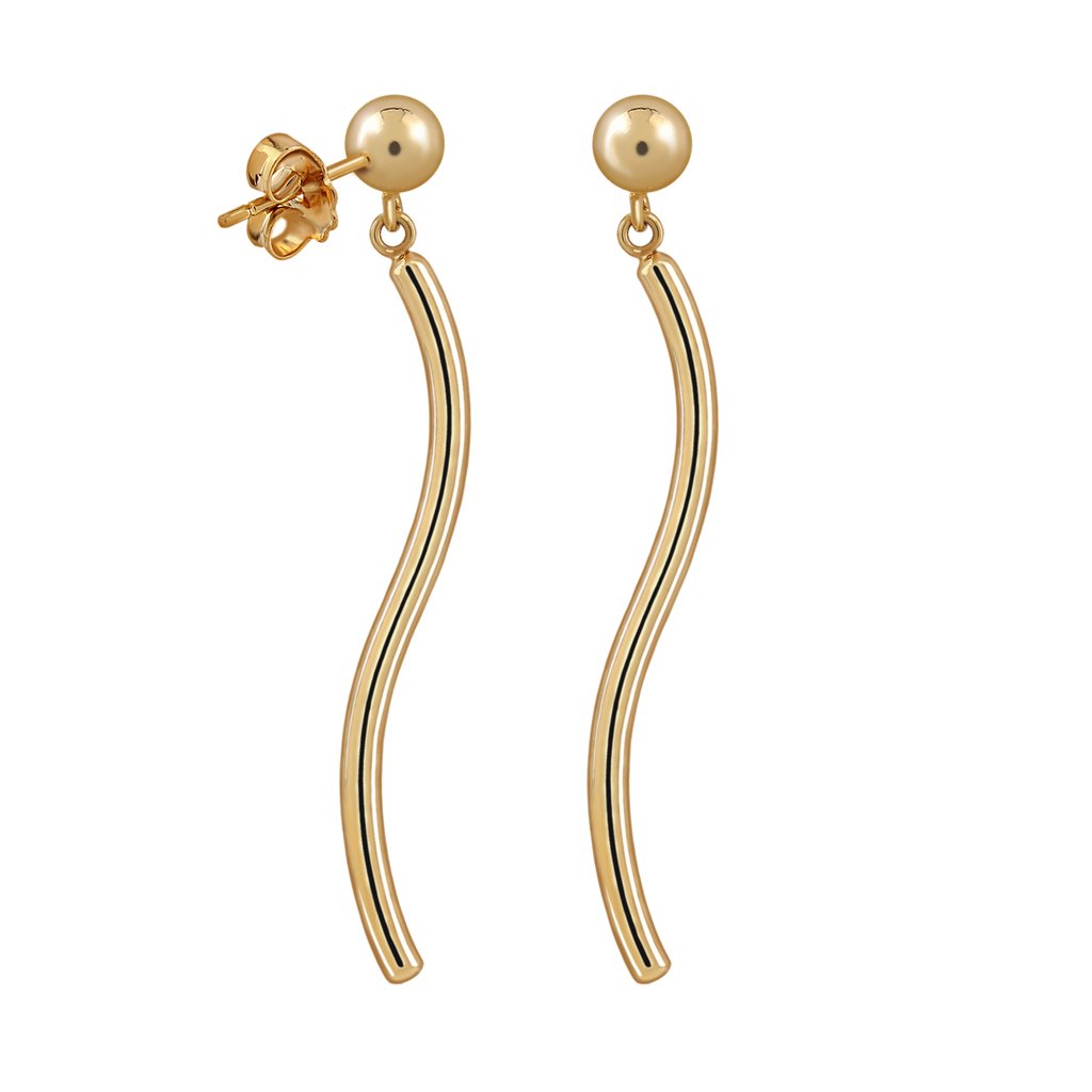 Pendientes Oro Jazmín acabados en oro de 18 quilates diseñado por Vioret Joyas ®