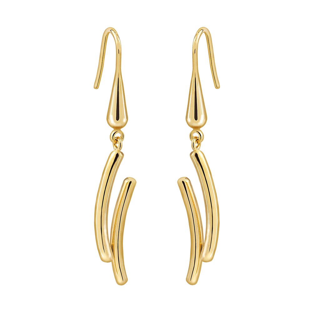 Pendientes Oro Elisa diseñados por Vioret Joyas ® acabados en oro de 18 quilates