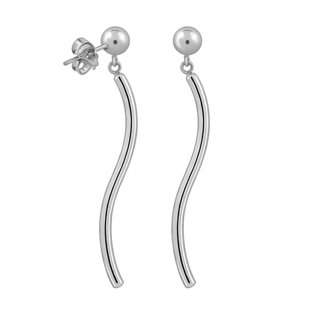 Pendientes Plata Jazmín fabricados de plata de 1ª Ley diseñados por Vioret Joyas ®