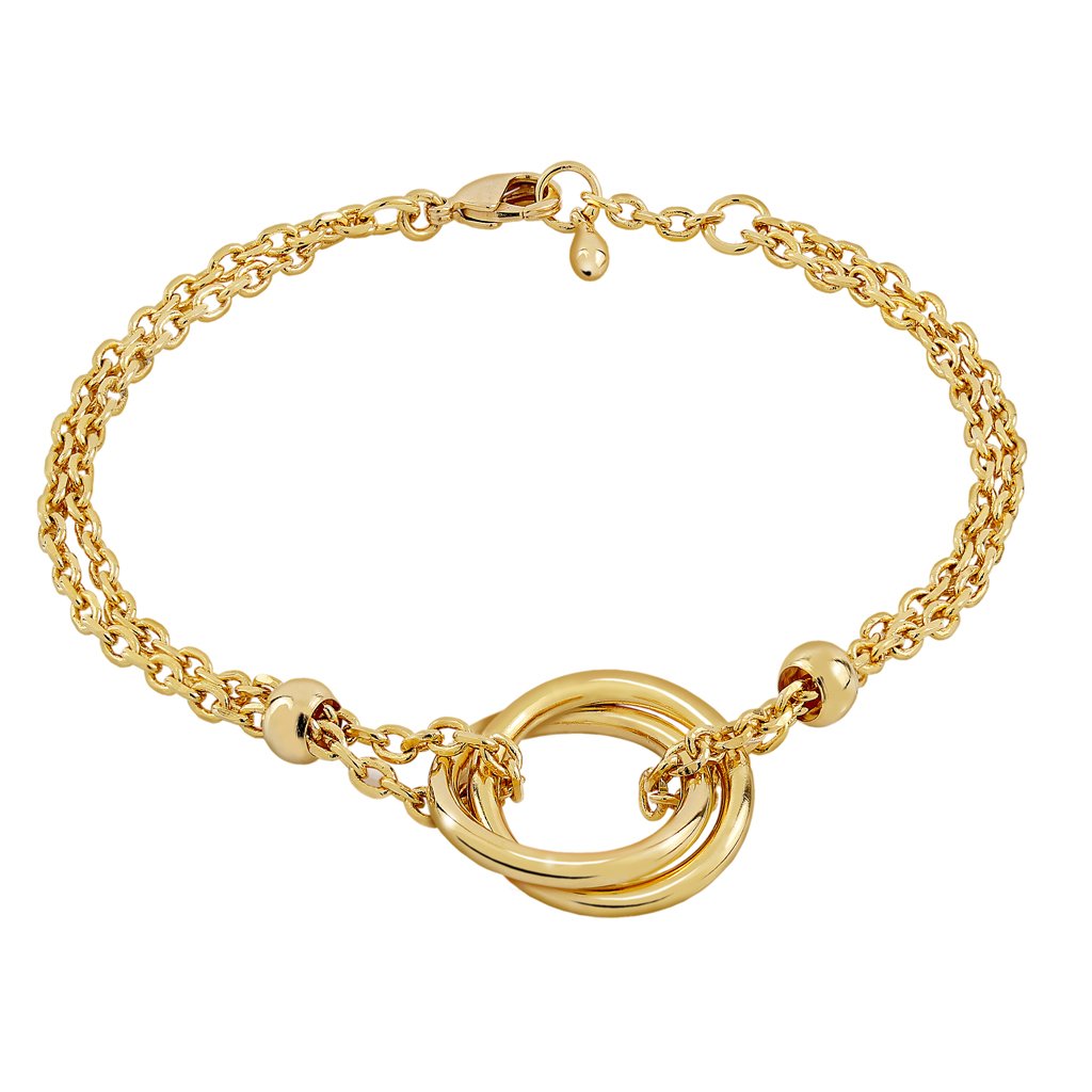 Pulsera Oro Isabel acabada en oro de 18 quilates y diseñada por Vioret Joyas Ⓡ