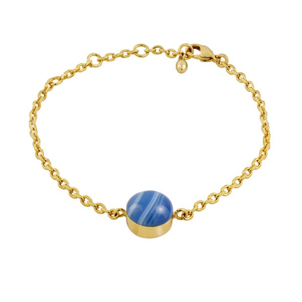 Pulsera Oro Valeria Ágata acabada en oro y diseñada por Vioret Joyas ®