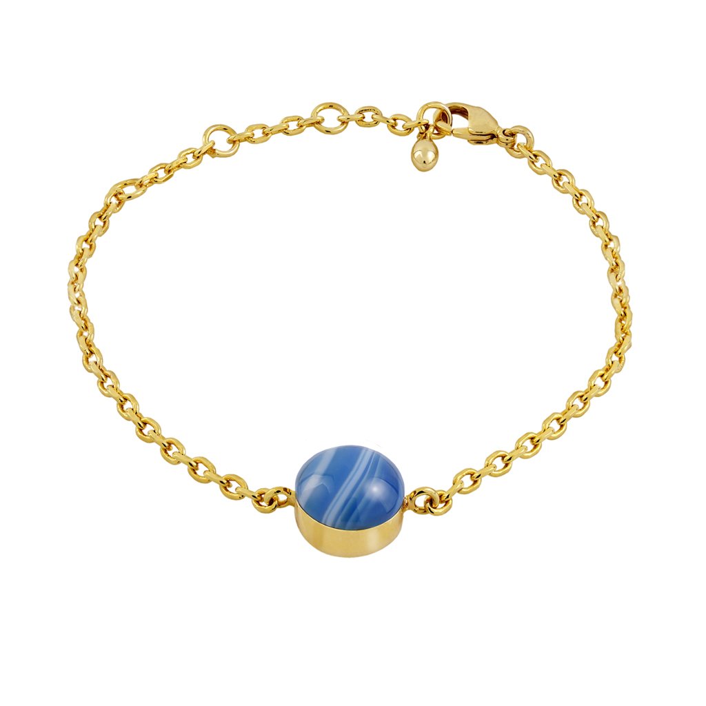 Pulsera Oro Valeria Ágata acabada en oro y diseñada por Vioret Joyas ®