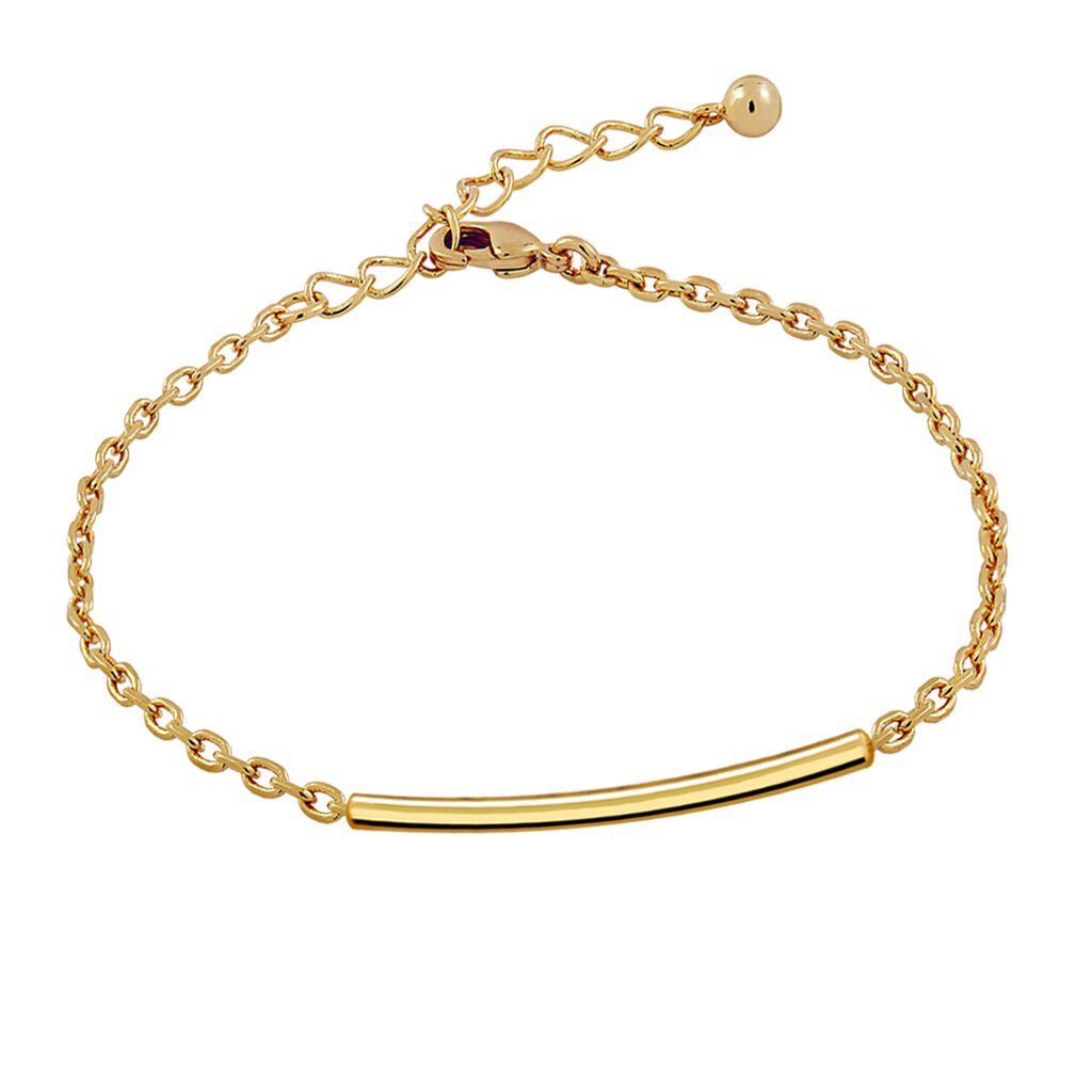 Pulsera Oro Lucía de diseño puro acabada en oro de 18 quilates