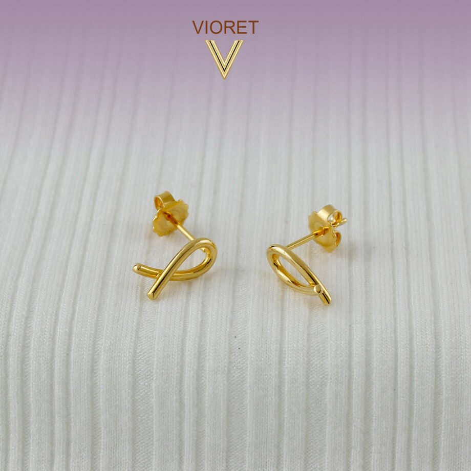 Pendientes Oro Corina acabados en oro de 18 quilates y diseñados por Vioret Joyas ®