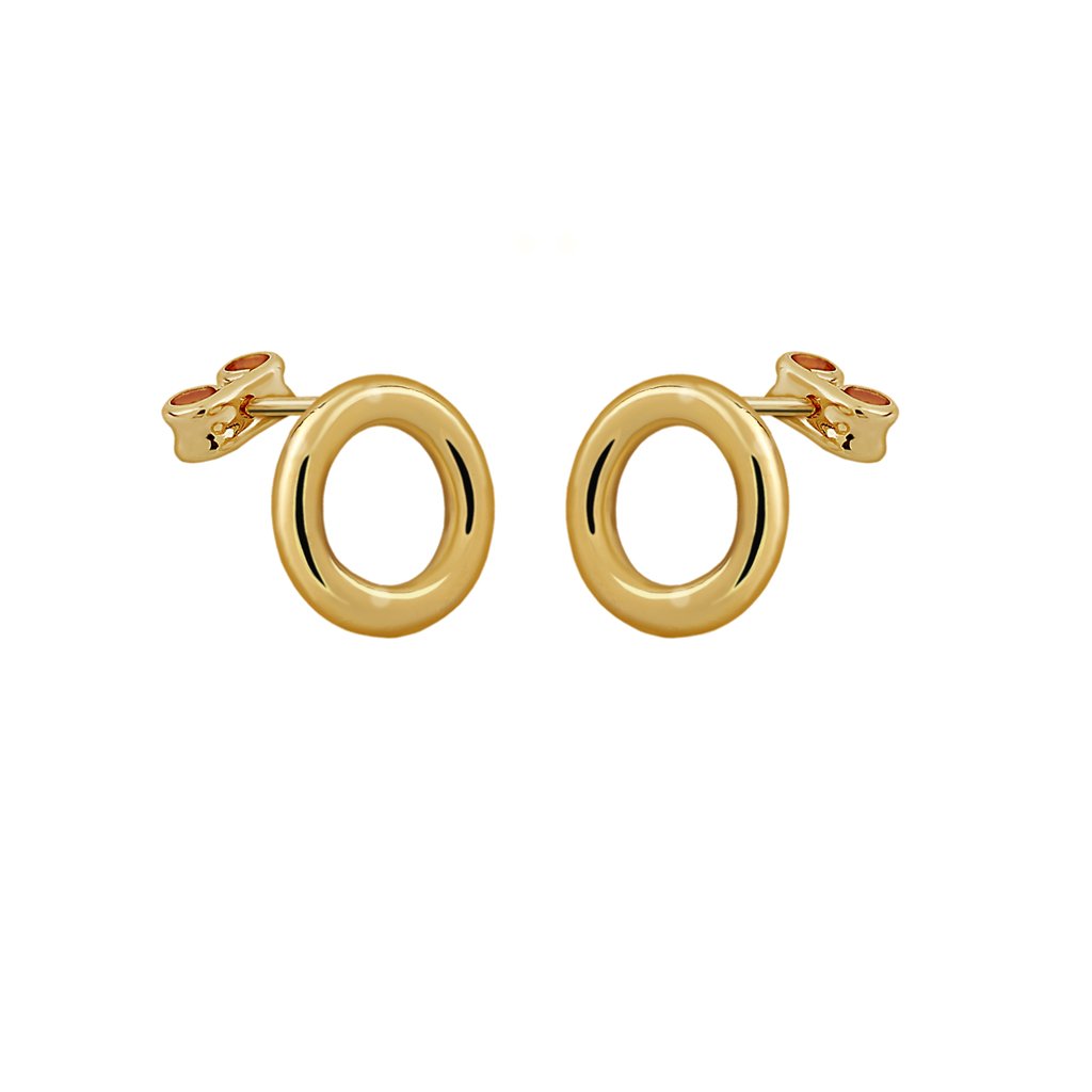 Pendientes Oro Uma acabados en oro de 18 quilates diseñados con forma de aro