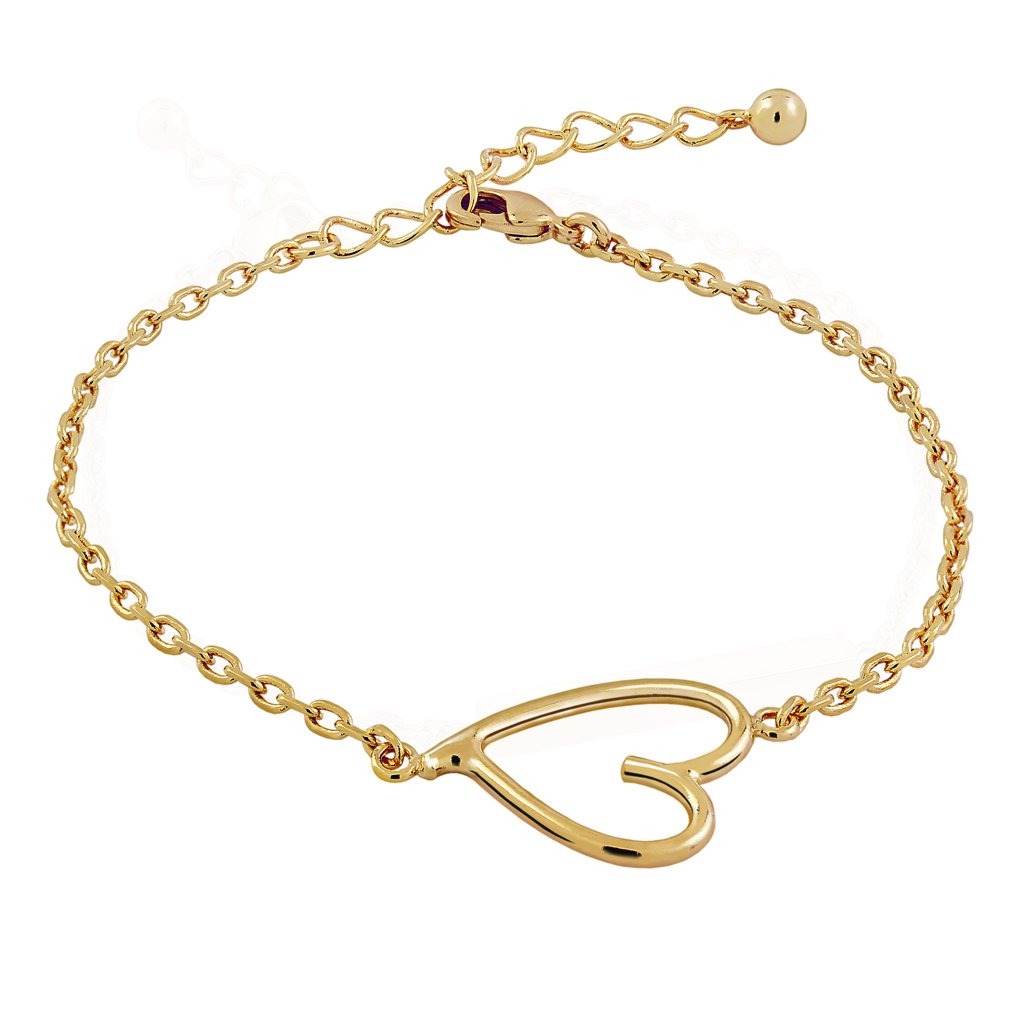 Pulsera Oro Corazón acabada en oro de 18 quilates diseñada por Vioret Joyas ®