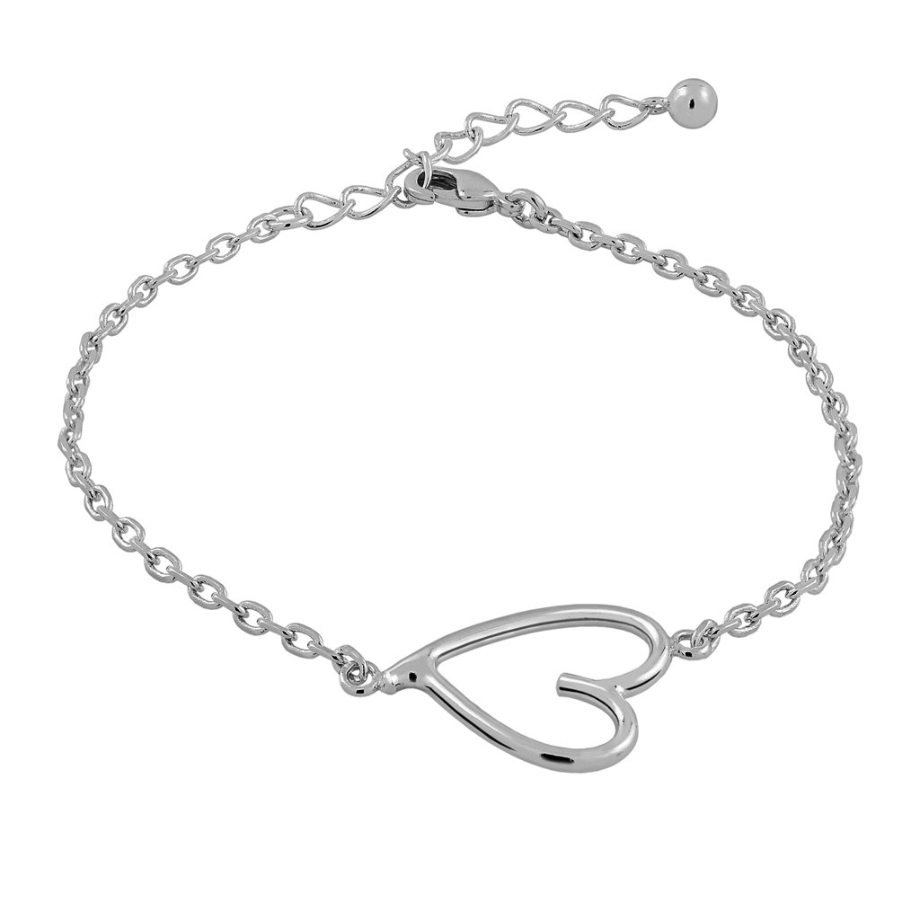Pulsera Plata Corazón fabricada de plata de 1ª Ley diseñada por Vioret Joyas ®