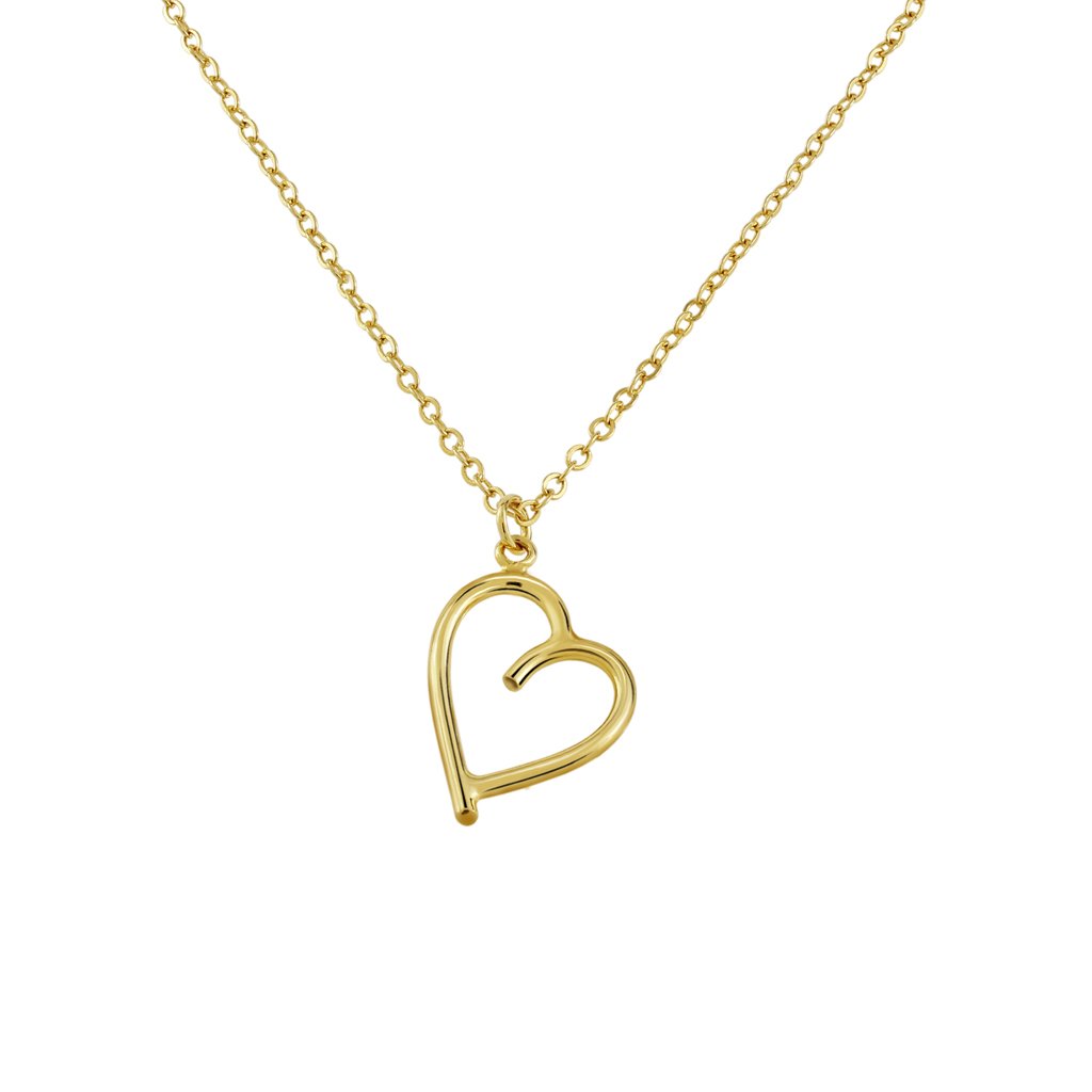 Colgante Oro Corazón acabada en oro de 18 quilates