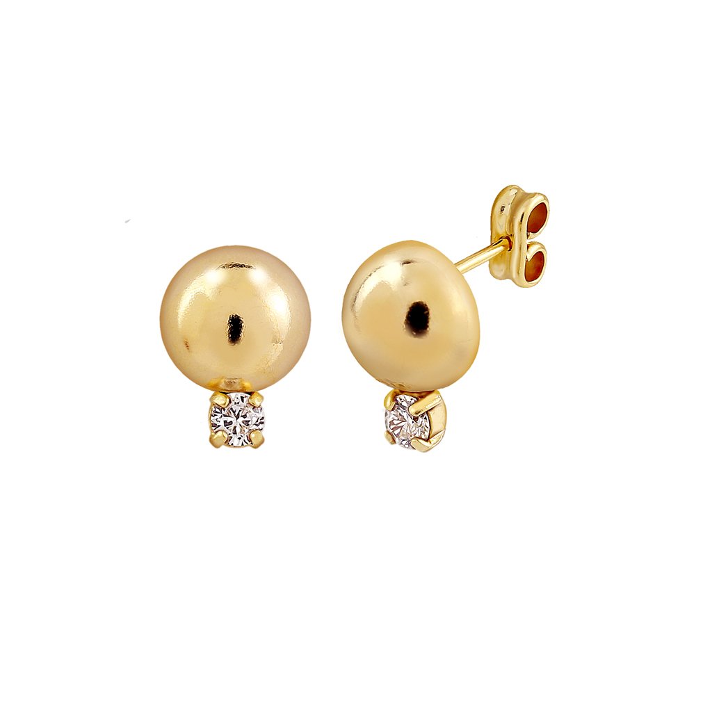 Pendientes Oro Dulce acabados en oro de 18 quilates y diseñados por Vioret Joyas Ⓡ