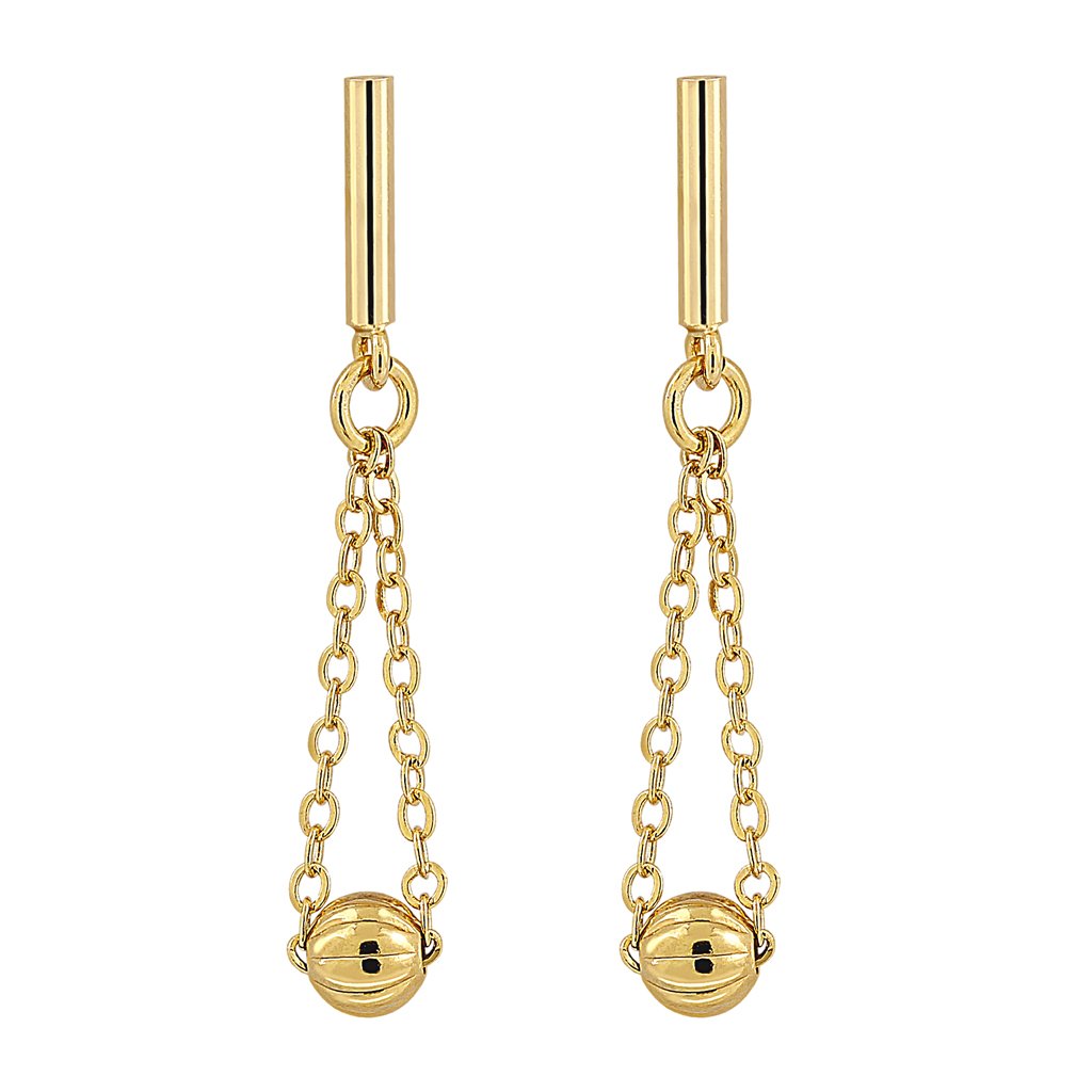 Pendientes Oro Sonia acabados en oro de 18 quilates y diseñados por Vioret Joyas ®