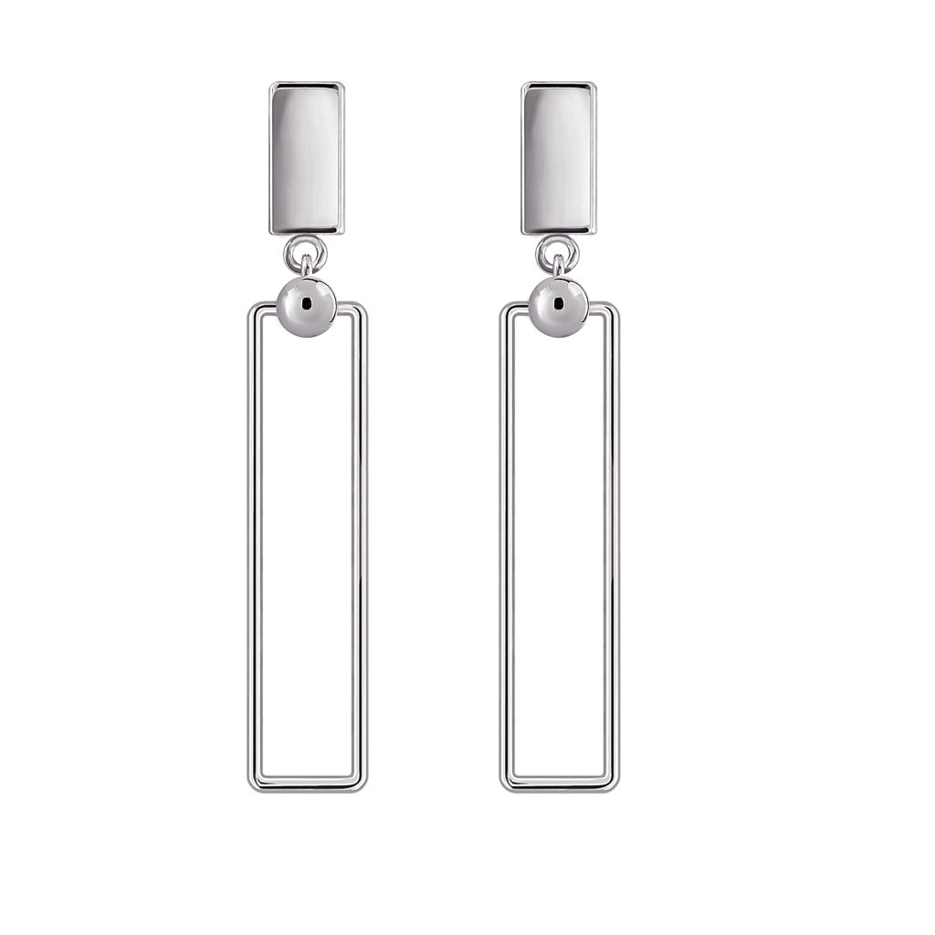 Pendientes Plata Alina acabados de rodio en plata y diseñados por Vioret Joyas ®