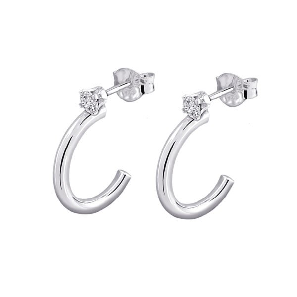 Pendientes Plata Bianca fabricados de plata de 1ª Ley y diseñados por Vioret Joyas ®