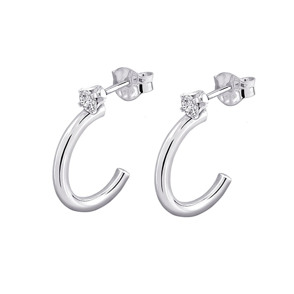 Pendientes Plata Bianca fabricados de plata de 1ª Ley y diseñados por Vioret Joyas ®