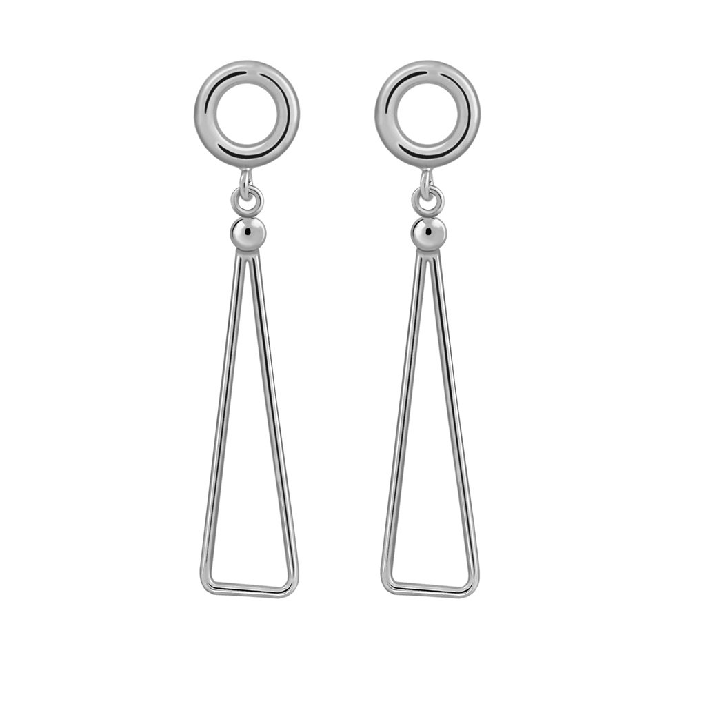 Pendientes Plata Carolina acabados de rodio en plata y diseñados por Vioret Joyas®