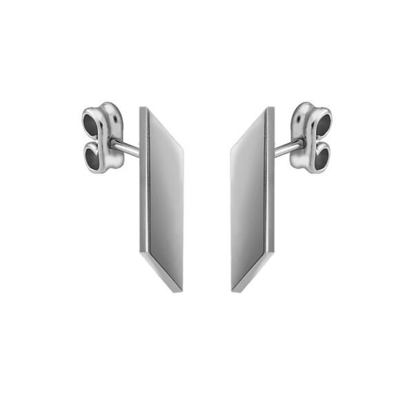 Pendientes Plata Celine acabados de rodio en plata y diseñados por Vioret Joyas Ⓡ