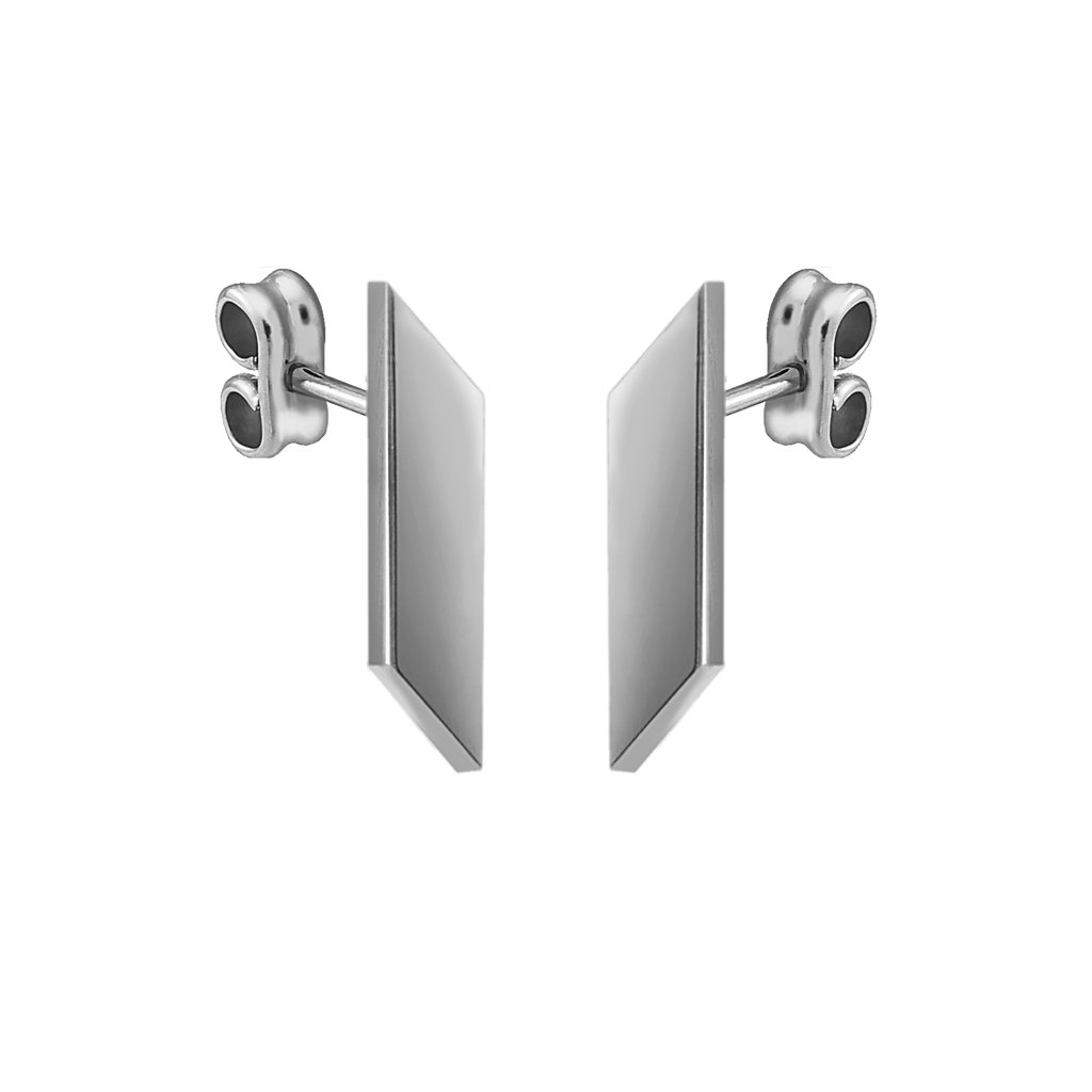 Pendientes Plata Celine acabados de rodio en plata y diseñados por Vioret Joyas Ⓡ