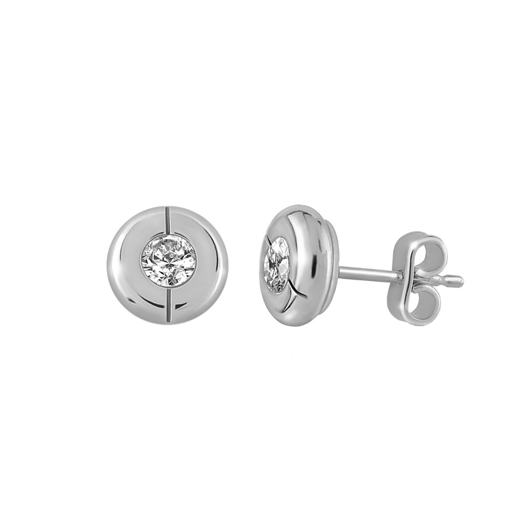 Pendientes Plata Diana diseñados por Vioret Joyas Ⓡ y acabados de rodio en plata
