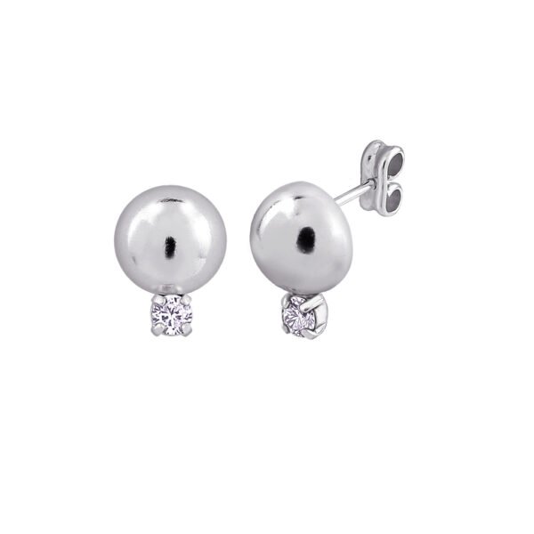 Pendientes Plata Dulce diseñados por Vioret Joyas Ⓡ y acabados de rodio en plata