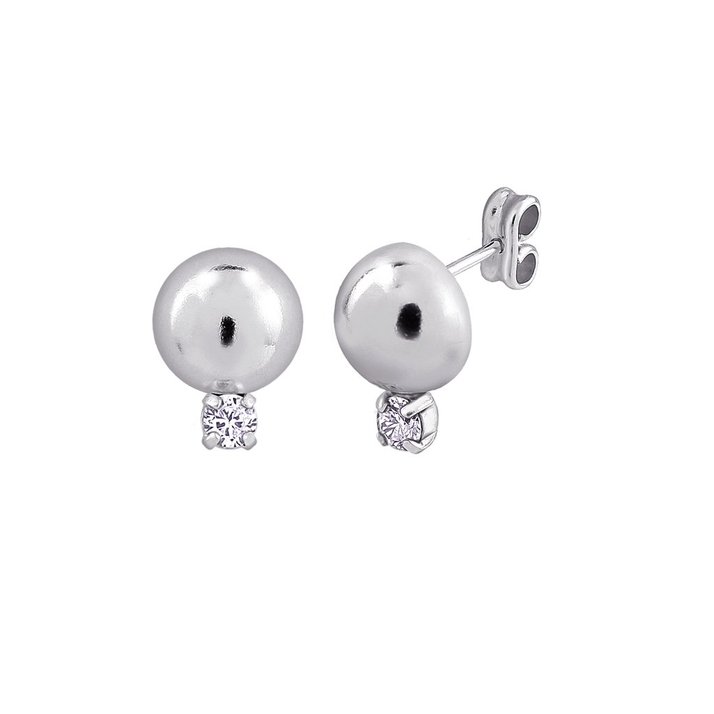 Pendientes Plata Dulce diseñados por Vioret Joyas Ⓡ y acabados de rodio en plata