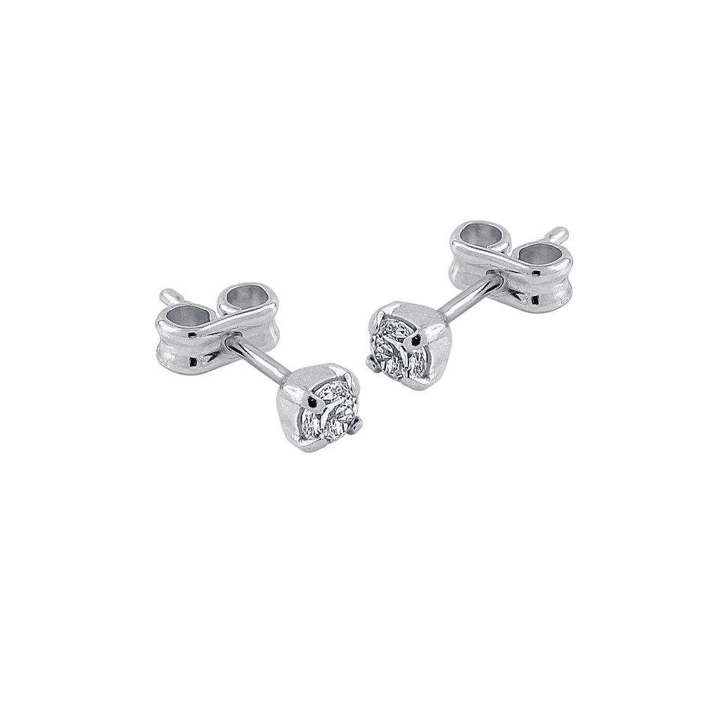 Pendientes Plata Inés acabados de rodio en plata y diseñados por Vioret Joyas Ⓡ