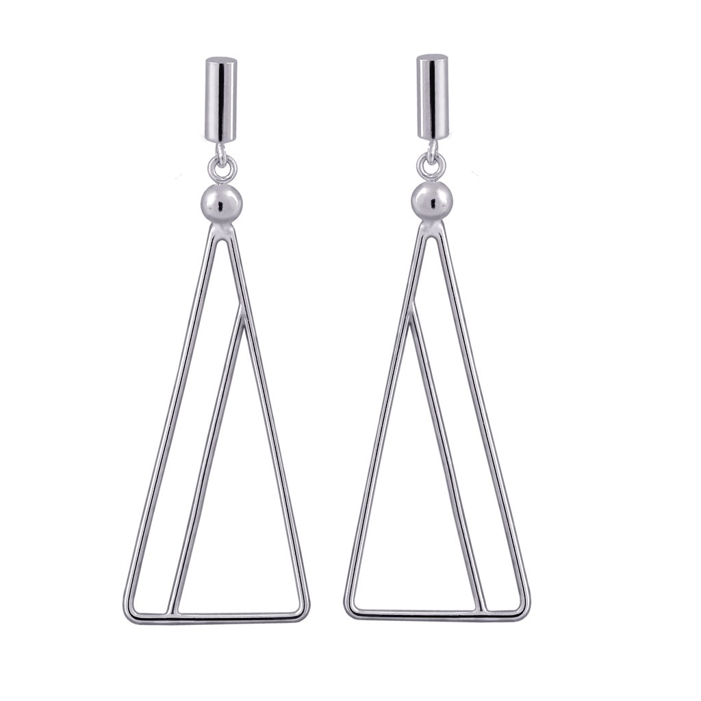Pendientes Plata Keira diseñados por Vioret Joyas ® acabados de rodio en plata