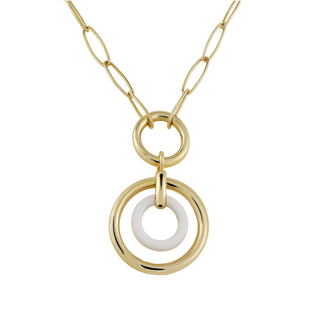 Collar Oro Nina Ágata acabado en oro de 18 quilates diseñado por Vioret Joyas®