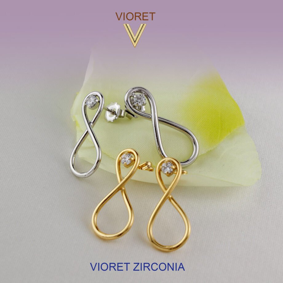Pendientes Oro Grand Infinity y Pendientes Plata Grand Infinity diseñados por Vioret Joyas®