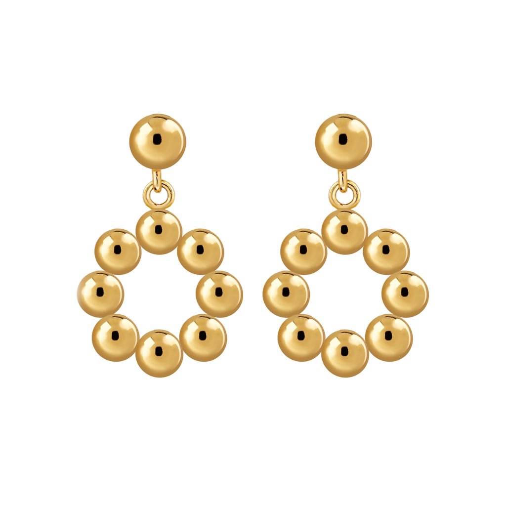 Pendientes Oro Coral diseñados por Vioret Joyas ® y acabados en oro de 18 quilates