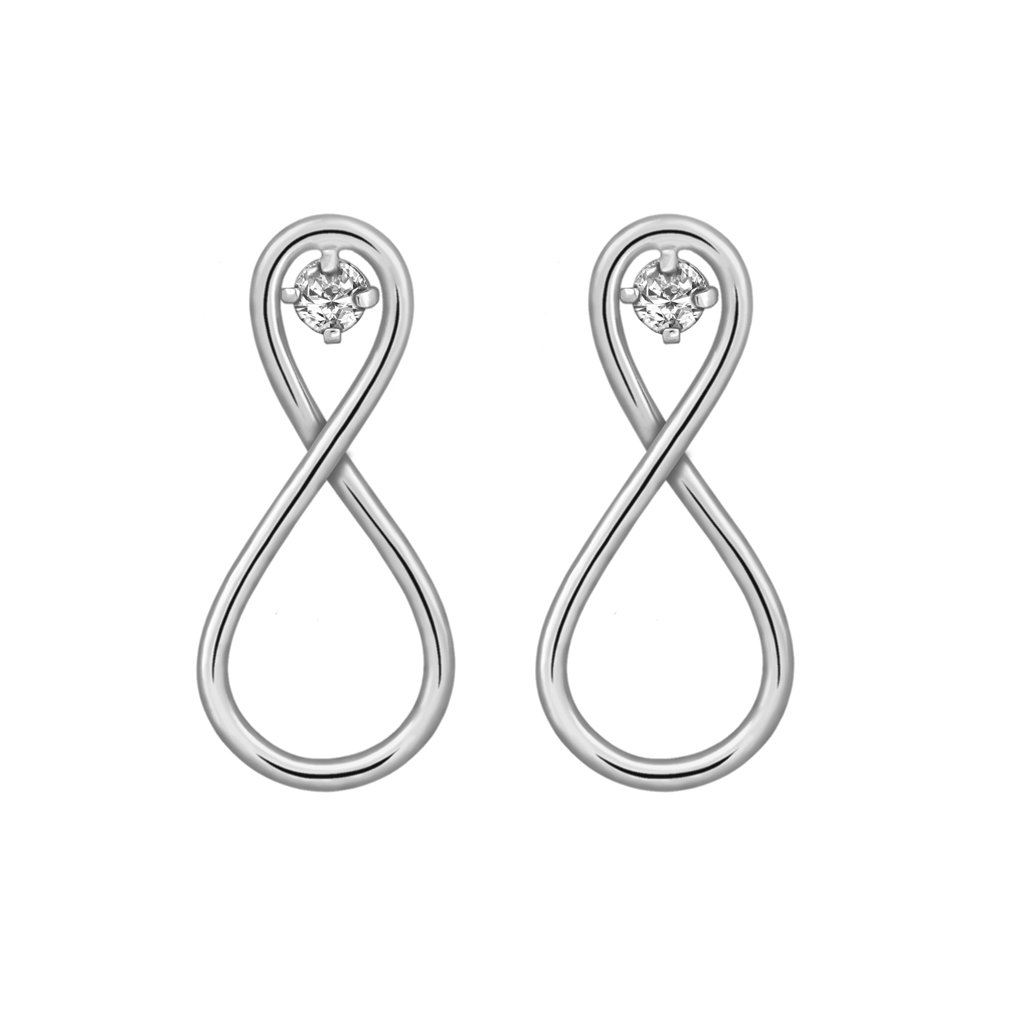 Pendientes Plata Grand Infinity diseñados por Vioret Joyas®