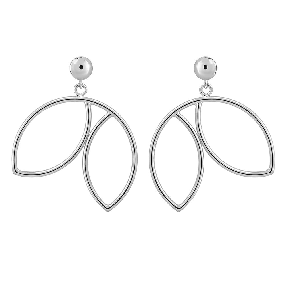 Pendientes Plata Sofia diseñados por Vioret Joyas® y acabados de rodio en plata