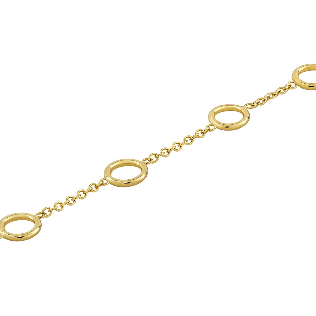 Pulsera Oro Adara formada por aros y diseñada por Vioret Joyas ®