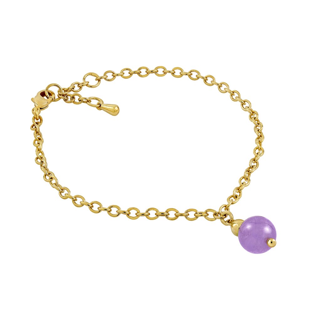 Pulsera Oro Noa Amazonita acabada en oro de 18 quilates diseñada por Vioret Joyas ®