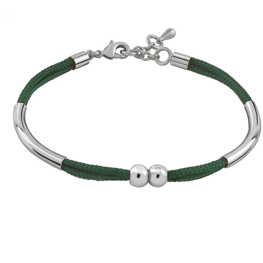 Pulsera Plata Alma Verde acabada de rodio en plata y diseñada por Vioret Joyas ®