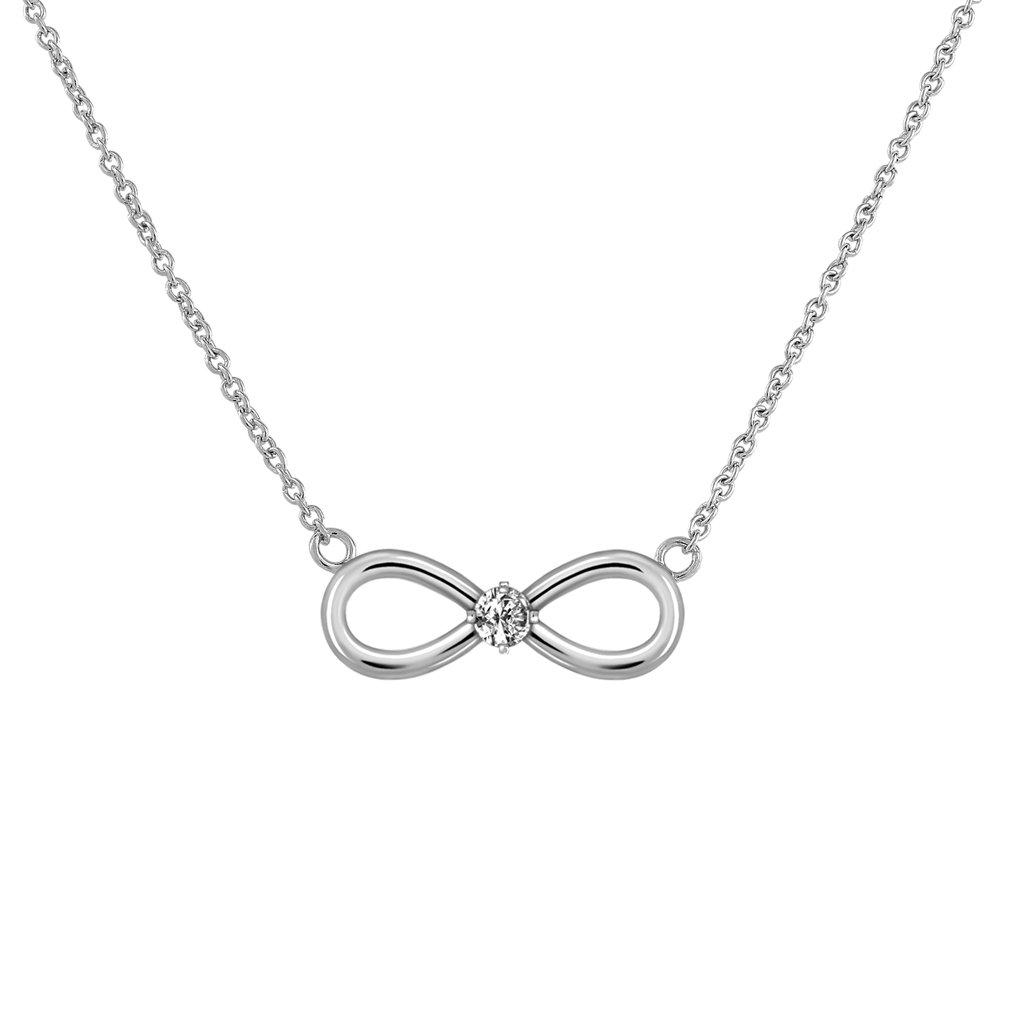 Colgante Plata Infinity con circonitas y de plata de 1ª Ley